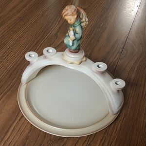Goebel M.I. Hummel "Angel Lights" Candleholder and Plate, model number HUM 241♥